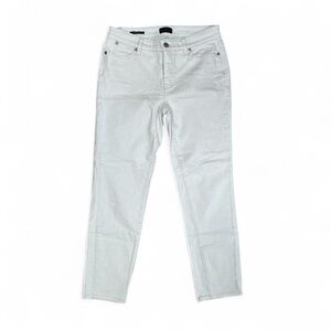 Talbots cream colored slim ankle jeans